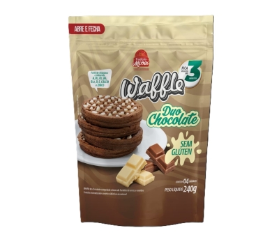 WAFFLE DUO CHOCOLATE 240 GR TRAD MINAS